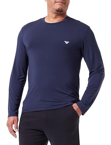 Emporio Armani Herren Emporio Armani Men's Long Sleeves T-shirt Soft Modal T Shirt, Marine, L EU von Emporio Armani