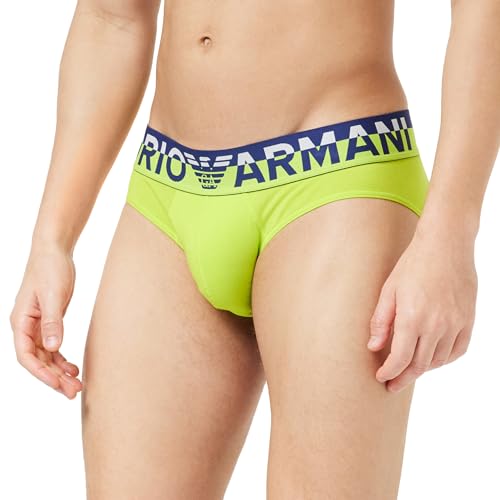 Emporio Armani Herren Emporio Armani Men's Megalogo Boxer Briefs, Lime, M EU von Emporio Armani