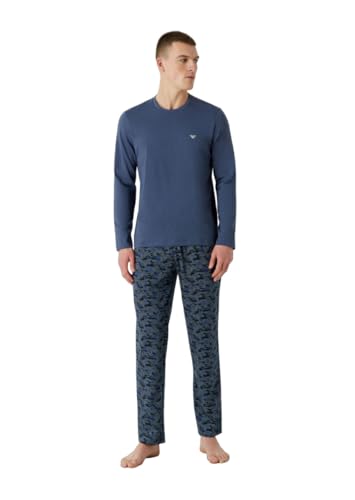 Emporio Armani Herren Emporio Armani Men's Pattern Mix Pajama Set, Camou Print/Indigo, S EU von Emporio Armani