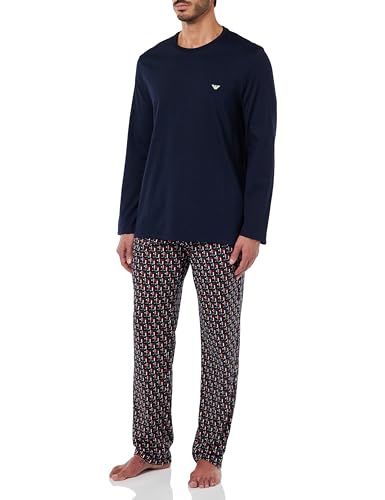 Emporio Armani Herren Emporio Armani Men's Pattern Mix Pajama Set, Marine Print/Marine, L EU von Emporio Armani