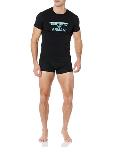 Emporio Armani Herren Emporio Armani Men's T-shirt+trunk Megalogo Underwear, Schwarz, L EU von Emporio Armani