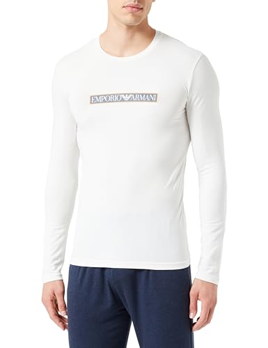 Emporio Armani Herren Emporio Armani Men's T-shirt Logo Label T Shirt, Cream, L EU von Emporio Armani