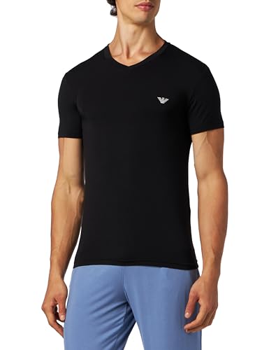 Emporio Armani Herren Emporio Armani Men's T-shirt Soft Modal T Shirt, Schwarz, L EU von Emporio Armani