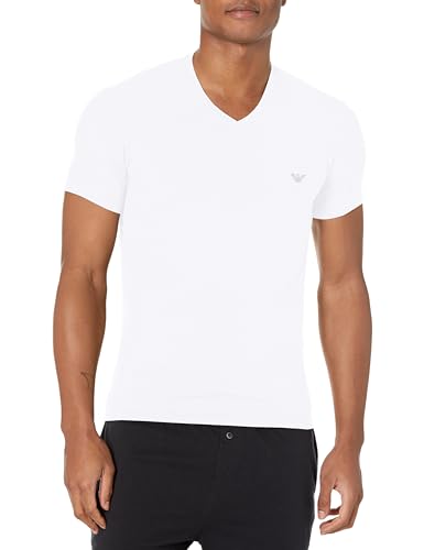 Emporio Armani Herren Emporio Armani Men's T-shirt Soft Modal T Shirt, Weiß, S EU von Emporio Armani