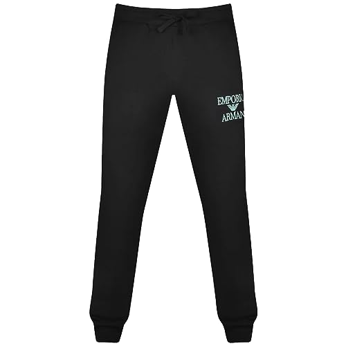 Emporio Armani Herren Emporio Armani Men's Trousers Iconic Terry Sweatpants, Schwarz, M EU von Emporio Armani