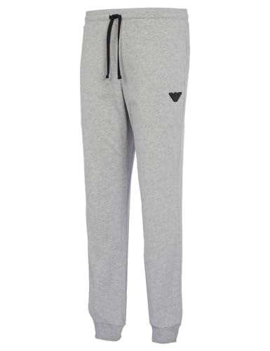 Emporio Armani Herren Emporio Armani Men's Trousers Rubber Pixel Logo Sweatpants, Light Grey Melange, M EU von Emporio Armani