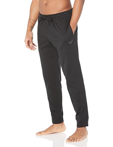 Emporio Armani Herren Emporio Armani Men's Trousers Rubber Pixel Logo Sweatpants, Schwarz, L EU von Emporio Armani