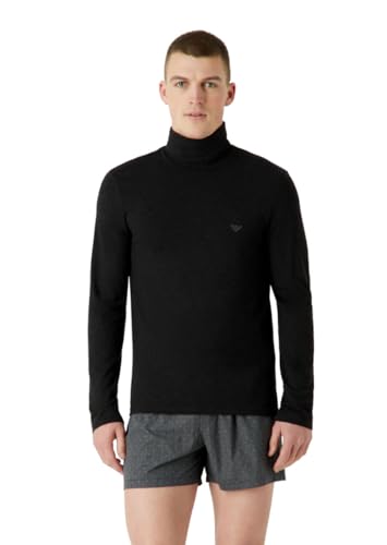 Emporio Armani Herren Emporio Armani Men's Turtle Warm Viscose T Shirt, Schwarz, L EU von Emporio Armani