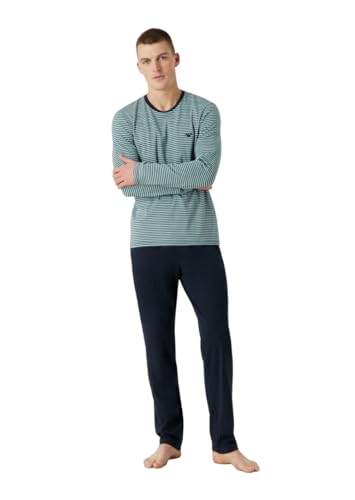 Emporio Armani Herren Emporio Armani Men's Yarn Dyed Stripes Pajama Set, Artic/Marine Stripe, M EU von Emporio Armani