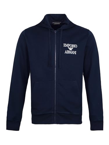 Emporio Armani Herren Emporio Armani Men's Zipped Iconic Terry Sweatshirt, Marine, L EU von Emporio Armani