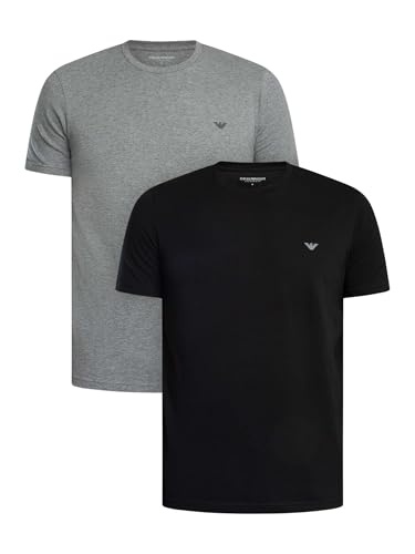 Emporio Armani Herren Endurance 2-Pack T-Shirt, Schwarz, XXL von Emporio Armani