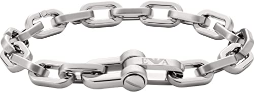 Emporio Armani Armband Für Männer Mode, L: 185mm, B: 13mm Silber Edelstahlarmband, EGS2865040 von Emporio Armani