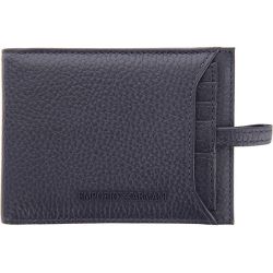 Emporio Armani Herren Leder-geldbörse Bi-fold In Marineblau von Emporio Armani