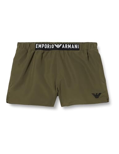 Emporio Armani Herren Logoband Boxer Swim Trunks, Military Green, 56 von Emporio Armani