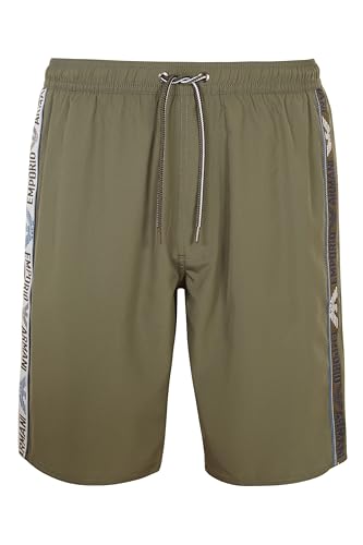Emporio Armani Herren Logotape Swim Bermuda Boxer Beachwear, Military Green, 48 von Emporio Armani
