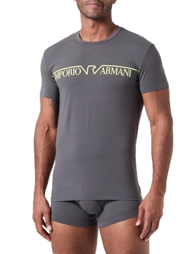 Emporio Armani Herren MEGALOGO Crew Neck T-Shirt + Trunk Badehosen, Magnete, M von Emporio Armani