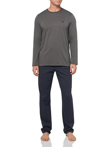 Emporio Armani Herren Pattern Mix Long Pajamas Pyjama-Set, Magnet/Stamp MICR PA, XL von Emporio Armani
