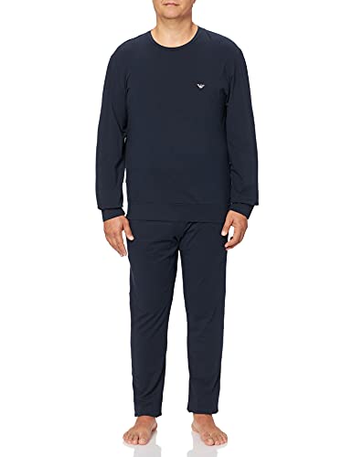 Emporio Armani Loungewear-Set für Herren, Pullover und Hose, Marineblau, Größe M, Blau, Medium von Emporio Armani Underwear