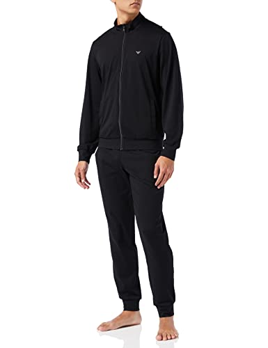 Emporio Armani Herren Pullover und Hose mit durchgehendem Reißverschluss, Schwarz, Größe XL von Emporio Armani