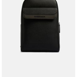 Emporio Armani Herren Schultertasche Schwarz Grün - Polyurethan von Emporio Armani