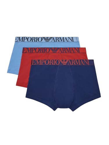 Emporio Armani Herren Shiny Logoband 3-Pack Trunk Badehosen, AZZUR/INCHIOS/Matton, L von Emporio Armani