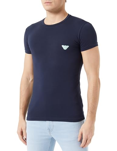 Emporio Armani Herren Shiny Logoband T-Shirt, Marine, XL EU von EMPORIO ARMANI