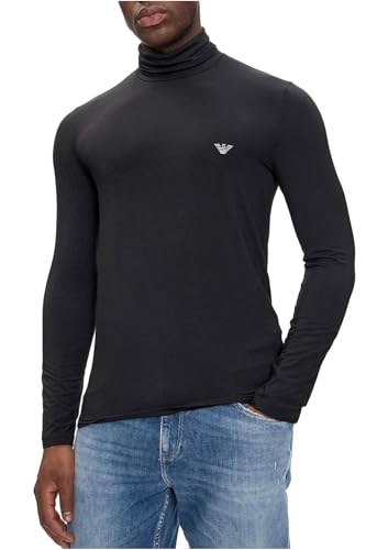 Emporio Armani Herren Soft Modal Turtle Neck Sweater, Schwarz, M von Emporio Armani