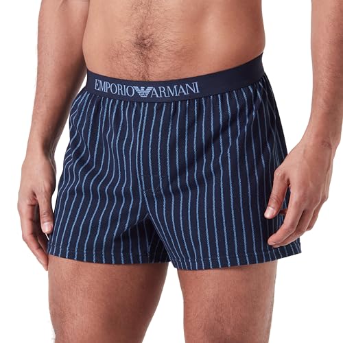 Emporio Armani Herren Stretch Cotton Classic Pattern Mix Boxer Briefs, Stripes Print, L von Emporio Armani