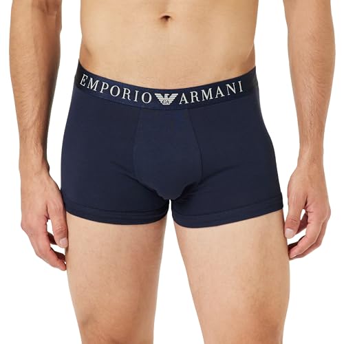 Emporio Armani Herren Stretch Superfine Cotton Trunks, Marine, L von Emporio Armani