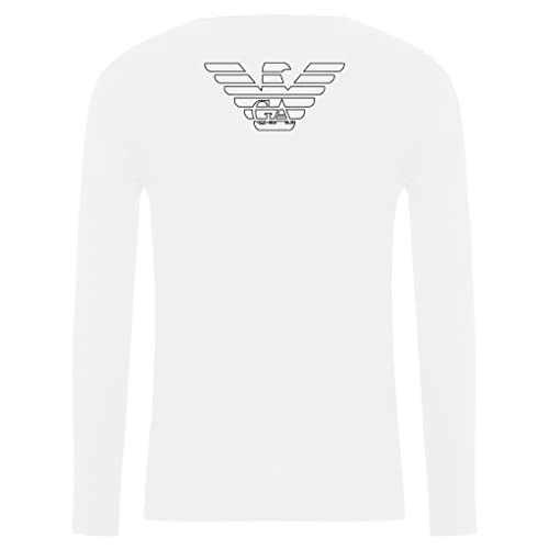 Emporio Armani Herren-T-Shirt, 111653 CC735, langärmlig, Rundhalsausschnitt, weiß, XL Emporio Armani Herren-T-Shirt, 111653 CC735, langärmlig, Rundhalsausschnitt, weiß, XL von Emporio Armani