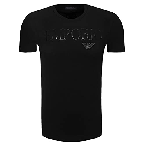 Emporio Armani Herren T-Shirt 110810 CC716 00020 Rundhals Kurzarm Gr. XL, Schwarz von Emporio Armani
