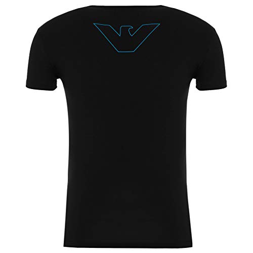 Emporio Armani Herren-T-Shirt 111035 0P725, kurzärmelig, Rundhalsausschnitt Gr. XL, Schwarz von Emporio Armani