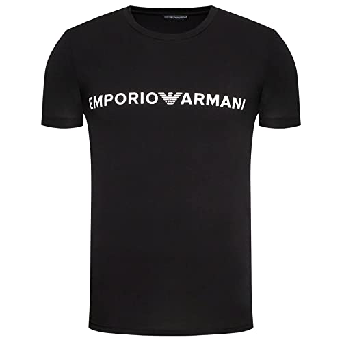 Emporio Armani Herren T-Shirt 111035 2R516, Kurzarm, Rundhalsausschnitt, Schwarz , XL von Emporio Armani