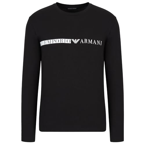 Emporio Armani Herren T-Shirt 111984 2F525, Langarm-T-Shirt mit Rundhalsausschnitt, Schwarz , Large Emporio Armani Herren T-Shirt 111984 2F525, Langarm-T-Shirt mit Rundhalsausschnitt, Schwarz , Large von Emporio Armani