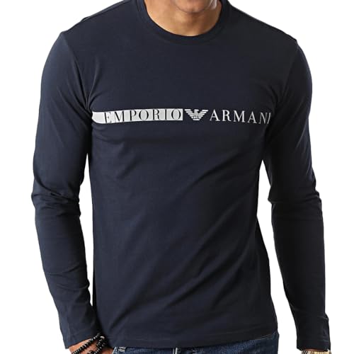 Emporio Armani Herren T-Shirt 111984 2F525, Langarm-T-Shirt mit Rundhalsausschnitt, dunkelblau, Small Emporio Armani Herren T-Shirt 111984 2F525, Langarm-T-Shirt mit Rundhalsausschnitt, dunkelblau, Small von Emporio Armani
