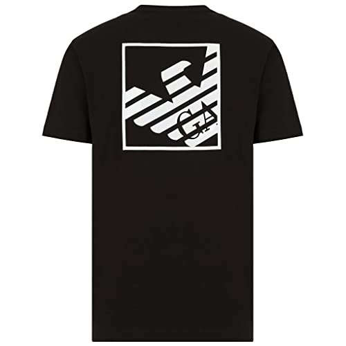 Emporio Armani EA7 Herren T-Shirt 3LPT52 PJ03Z Kurzarm Rundhals, schwarz / weiß, S von Emporio Armani