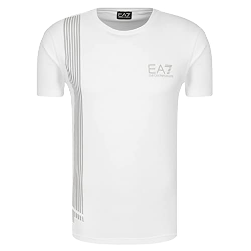 Emporio Armani Herren-T-Shirt EA7 3ZPT70 PJ02Z, Rundhalsausschnitt, kurzärmlig, weiß, L von Emporio Armani
