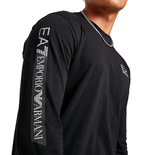 Emporio Armani Herren T-Shirt EA7 3ZPTB6 PJ02Z, Langarm, Rundhals (Schwarz, XL) von Emporio Armani