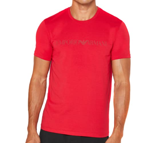 Emporio Armani Herren T-Shirts Pyjamaoberteil, Cherry, Klein von Emporio Armani