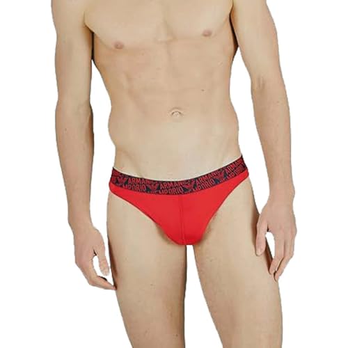 Emporio Armani Herren The New ICON Essential Microfiber Thong Tanga-Höschen, Rosso LACCA, M Emporio Armani Herren The New ICON Essential Microfiber Thong Tanga-Höschen, Rosso LACCA, M von Emporio Armani