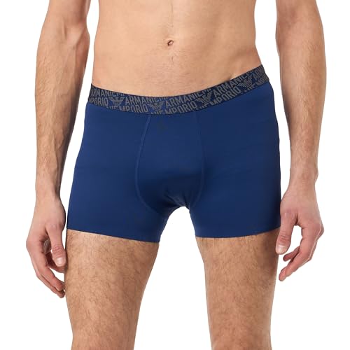 Emporio Armani Herren The New ICON Essential Microfiber Trunk Badehosen, INCHIOSTRO, S von Emporio Armani