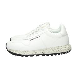 Emporio Armani Herren Weiß Leder Sneaker von Emporio Armani