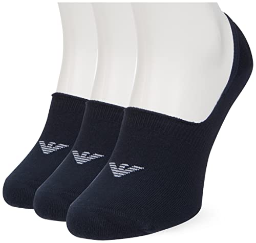 Emporio Armani Herren of With Jacquard Eagle 3 Pack Invisible Socks, Marine, S-M EU von Emporio Armani