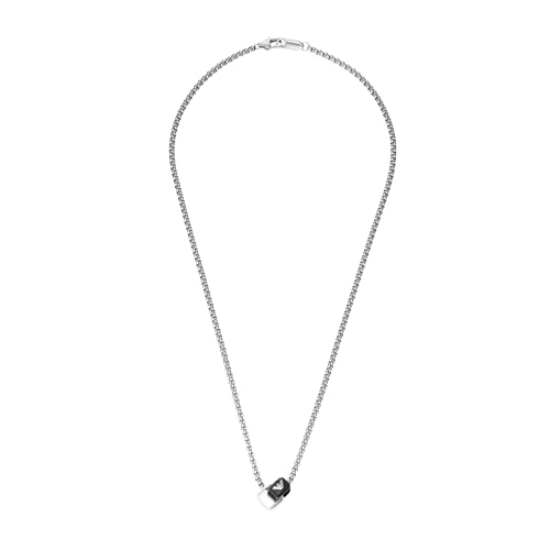 Emporio Armani Halskette Für Männer Essential, Länge: 525mm, Breite: 15.6mm, Höhe: 10.4mm Silber Edelstahl Halskette, EGS2937040 von Emporio Armani