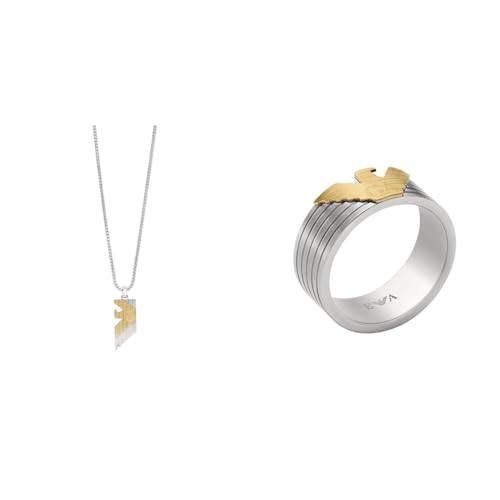 Emporio Armani Herrenkette und Ring, Silber Edelstahl, Set Emporio Armani Herrenkette und Ring, Silber Edelstahl, Set von Emporio Armani