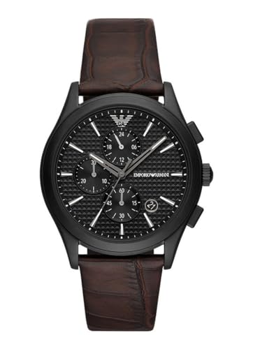 Emporio Armani Herrenuhr Chronograph Edelstahl schwarz, AR11549 von Emporio Armani