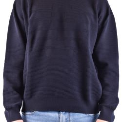 Emporio Armani Himmelblauer Baumwollstrick Für Herren von Emporio Armani