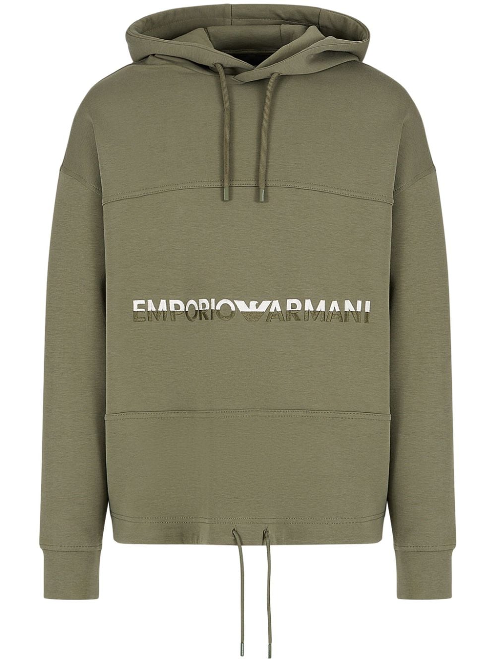 Emporio Armani Hoodie mit Logo-Stickerei - Grün von Emporio Armani