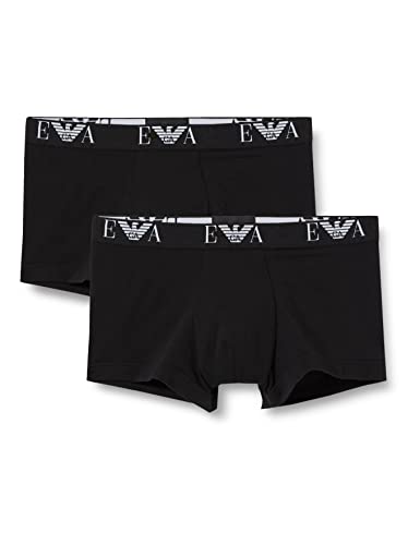 Emporio Armani Intimates, Herren Boxershorts, 2er Pack, Schwarz (Black), Large von Emporio Armani