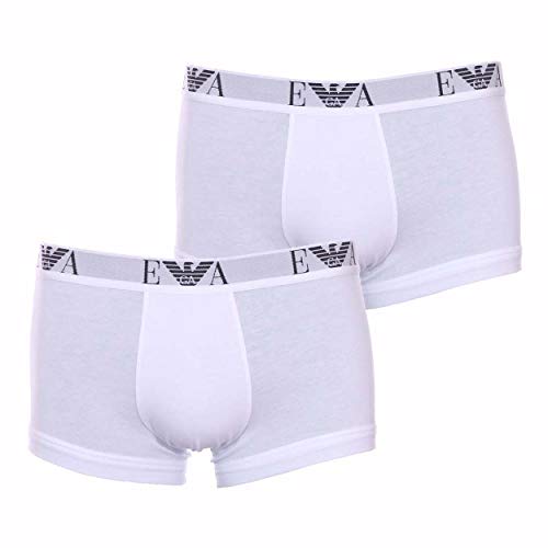 Emporio Armani Intimates, Herren Boxershorts, 2er Pack, Weiß (White), Small von Emporio Armani